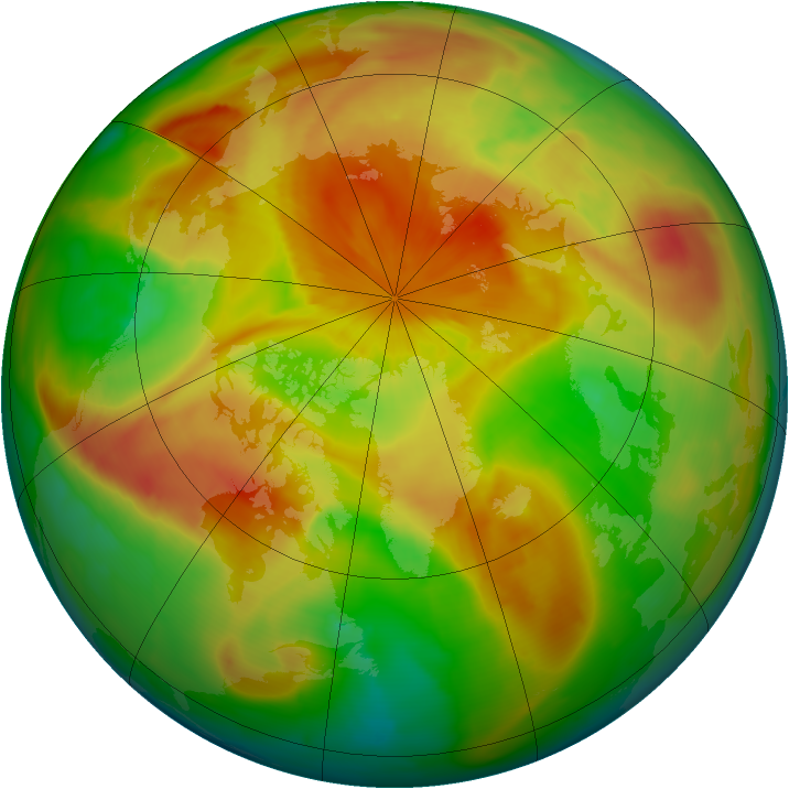 Arctic ozone map for 23 April 2009